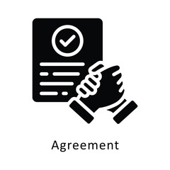 Agreement Vector Gylph Icon. Eps 10 file 