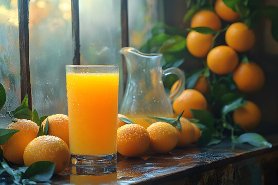 Orange juice and orange