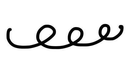 Black sping line png sticker, transparent background