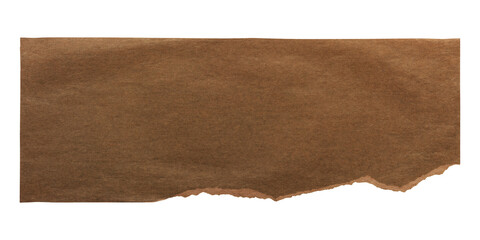 Brown  ripped paper png sticker, transparent background