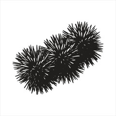 Obraz premium Christmas Tinsel Silhouette Vector Design Featuring Decorative Holiday Elements
