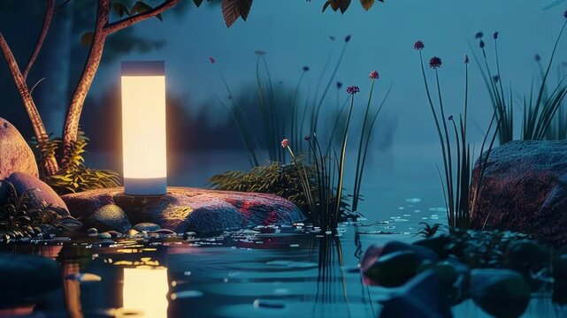 The soft white light emanating from the night light brings a sense of calmness and serenity to its surroundings.