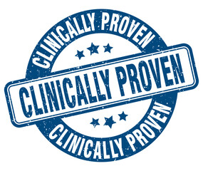 Fototapeta premium CLINICALLY PROVEN stamp