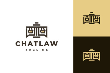 chatting law logo vector