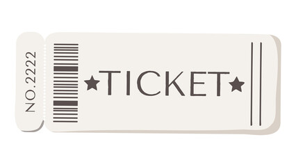 Cute concert ticket png paper illustration, transparent background