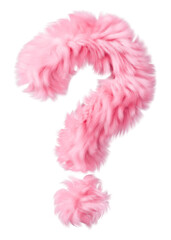 PNG Fluffy font symbol in pink fur, transparent background