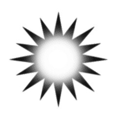 PNG Sun halftone design, transparent background