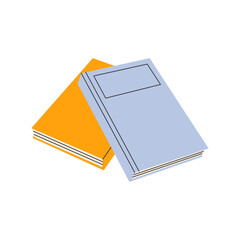 Simple stacks of books vector illustration. Books vector illustration in flat-line art style perfect for education and school project needed