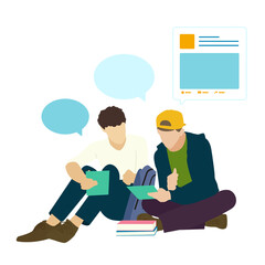 School boys tutoring png, transparent background