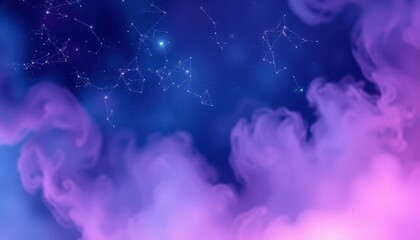 Fototapeta premium a close up of a sky with clouds and stars