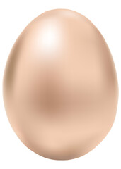 Png copper Easter egg 3D shiny journal sticker festive celebration