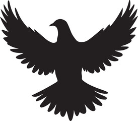 Obraz premium Silhouette dove bird clipart