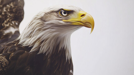 Fototapeta premium Majestic bald eagle with striking features and intense gaze