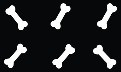 Set of bone vector icons. Dog bone. Puppy nutrition. Vector 10 Eps. 