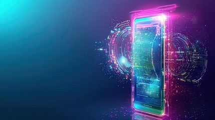 Illustration of glowing input fields being autofilled during account creation