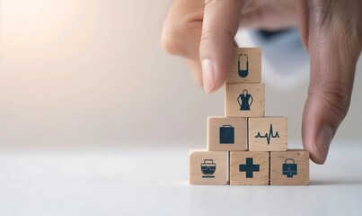 Foundations of a Healthy World: Using Stethoscopes and Heart Icons as Building Blocks for Better Health, 健康な世界の基盤: 聴診器とハートアイコンをより良い健康のための構築ブロックとして使用,Generative AI