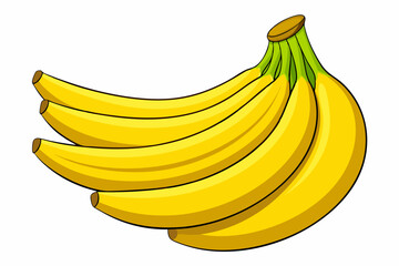 Banana diet fruit health fruity art vector