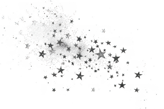 Silver Stars Shimmer and Shine with Celestial Dream Fantasy Theme.