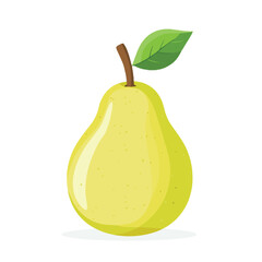 A ripe pear vector illustration isolated on a white background.