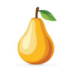 A ripe pear vector illustration isolated on a white background.