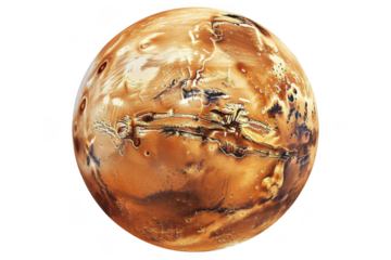 Exploring the Mysterious Planet Surface with Craters and Unique Terrain Formation, Space Exploration.