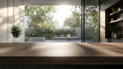 Modern Kitchen Table with Warm Toned Wooden Finish