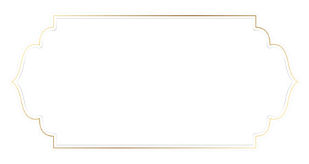 islamic gold frame banner vector. luxury golden arch arabic ornament background illustration