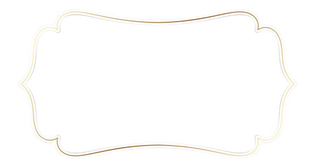 islamic golden frame banner vector. luxury gold arch arabic ornament background illustration