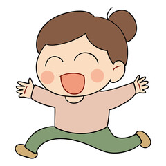 若い女性、笑顔