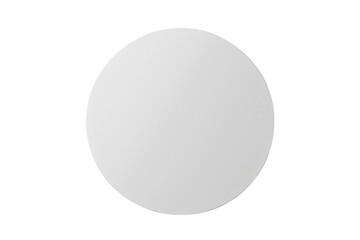 White Oval Shape on Black Background, Minimalist Design Concept.