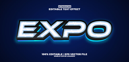 Expo editable text effect in modern trend style