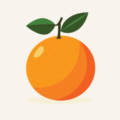 Fresh Orange Vector Illustration on White Background