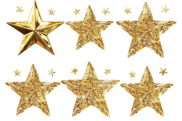 Golden Stars Shine Brightly on a Dark Background, Festive Decoration Theme.