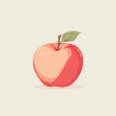 Fototapeta premium Fresh Red Apple on White Background
