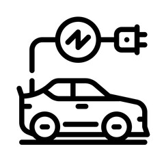 Icon Sedan Car With Style Outline