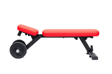 "Red Adjustable Workout Bench for Fitness Training and Strength Exercises"

