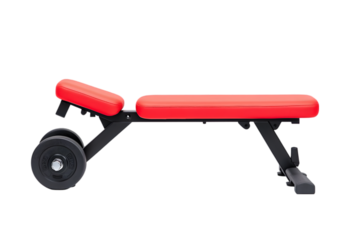 "Red Adjustable Workout Bench for Fitness Training and Strength Exercises"

