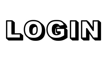 Text of Login. Shadow text