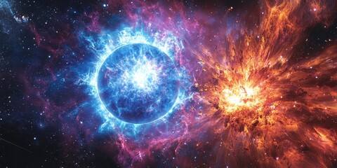 Gamma Ray Burst of a Neutron Star, Exploring the phenomena of gamma ray bursts and their connection to neutron stars, gravitational waves, and the concept of spacetime.