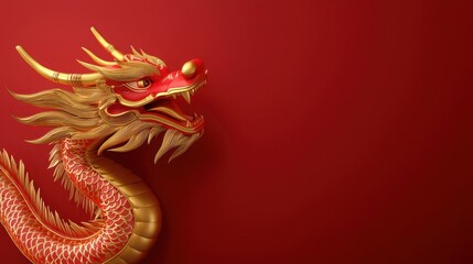 Fototapeta premium Lunar new year festival celebrations in vibrant red environments with blessings and cultural significance
