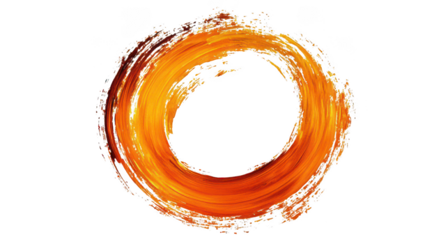 Vibrant Orange Abstract Brush Stroke Design