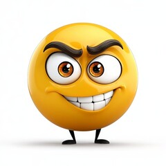 Cartoon Face with Sarcastic Smirk and Playful Expression