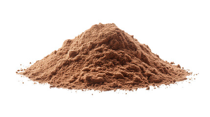 Pile of Brown Powder on Transparent Background  