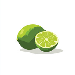 Fresh Lemon Vector Illustration on White Background