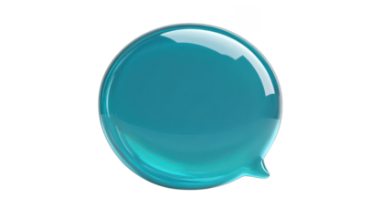 Glossy Blue Speech Bubble Icon