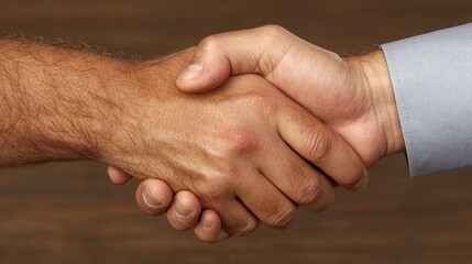 Fototapeta premium Business partnership handshake corporate office photo professional environment close-up trust and collaboration