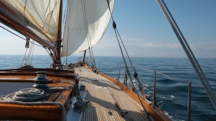 Sailing takes you on tranquil water journeys.