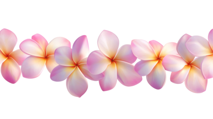Pink Plumeria Blossoms, Tropical Flowers, Floral Design, Hawaiian Lei, Exotic Bloom, Nature Image, B