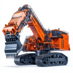 Modern excavator elements displayed