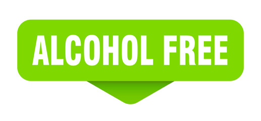 ALCOHOL FREE button, banner, label, sign